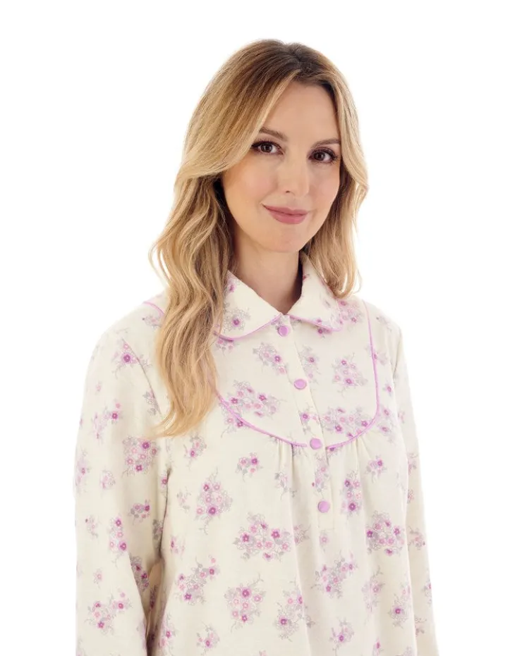 Floral Luxury Flannel 45" Woven Nightdress ND88211