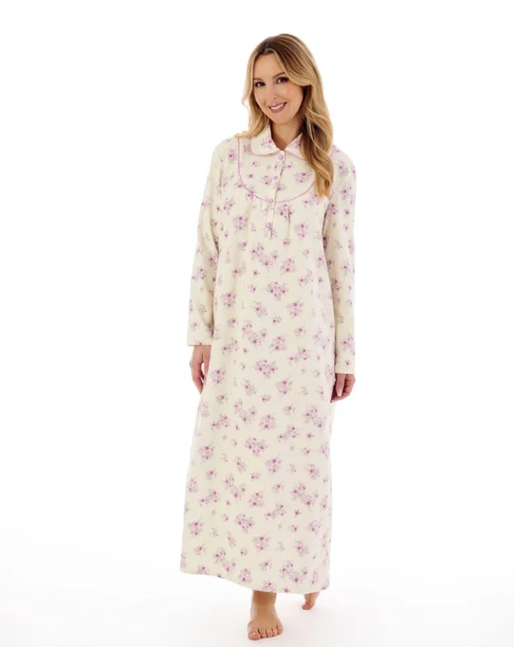 Floral Luxury Flannel 51" Woven Nightdress ND88212