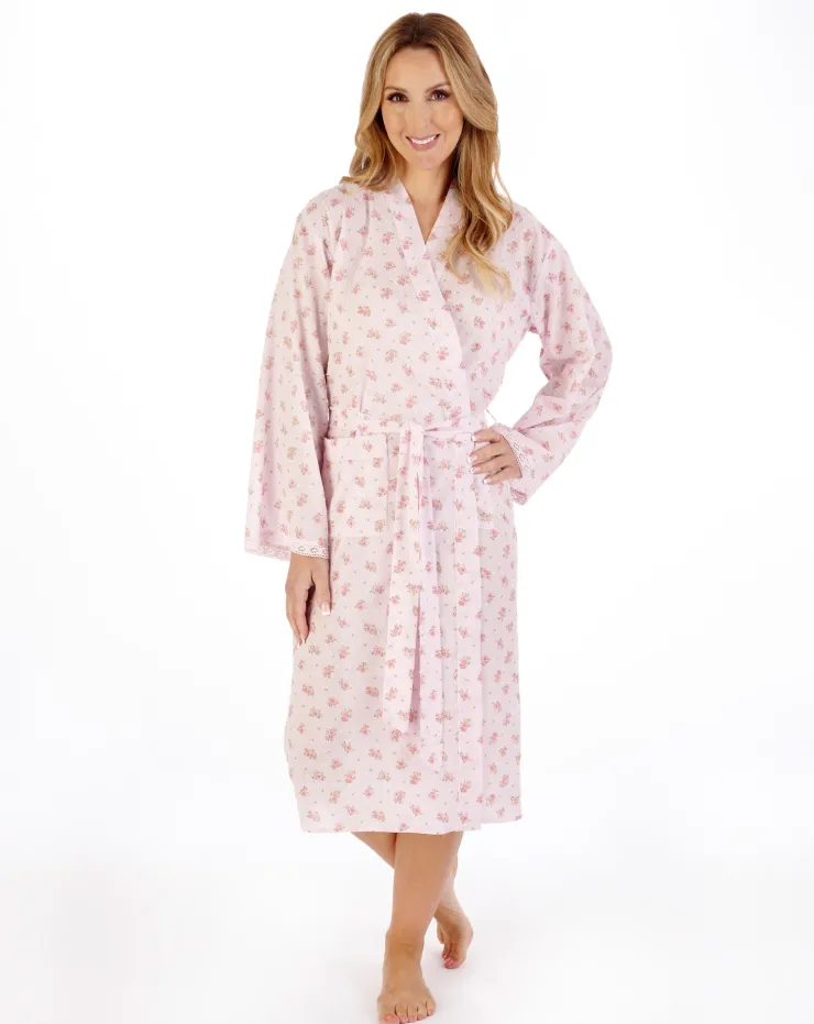 Floral Dobby Spot 45" Woven Kimono Wrap HC05214