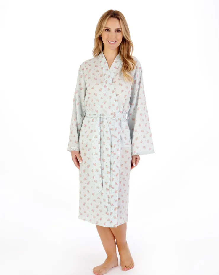 Floral Dobby Spot 45" Woven Kimono Wrap HC05214