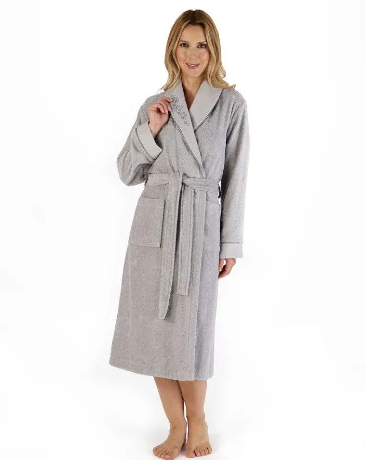 Embroidered 46" Shawl Collar Wrap HC66355