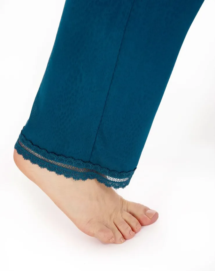 Animal Jacquard Satin V Neck Cami & Trouser Set GL88722