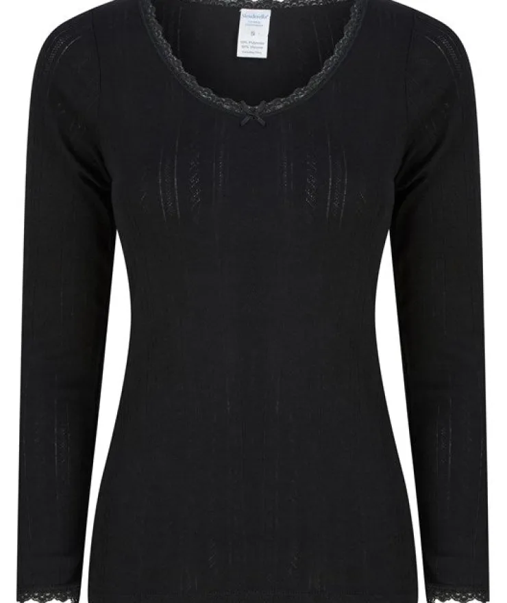 Slenderella Brushed Thermal Long Sleeve Top UW403