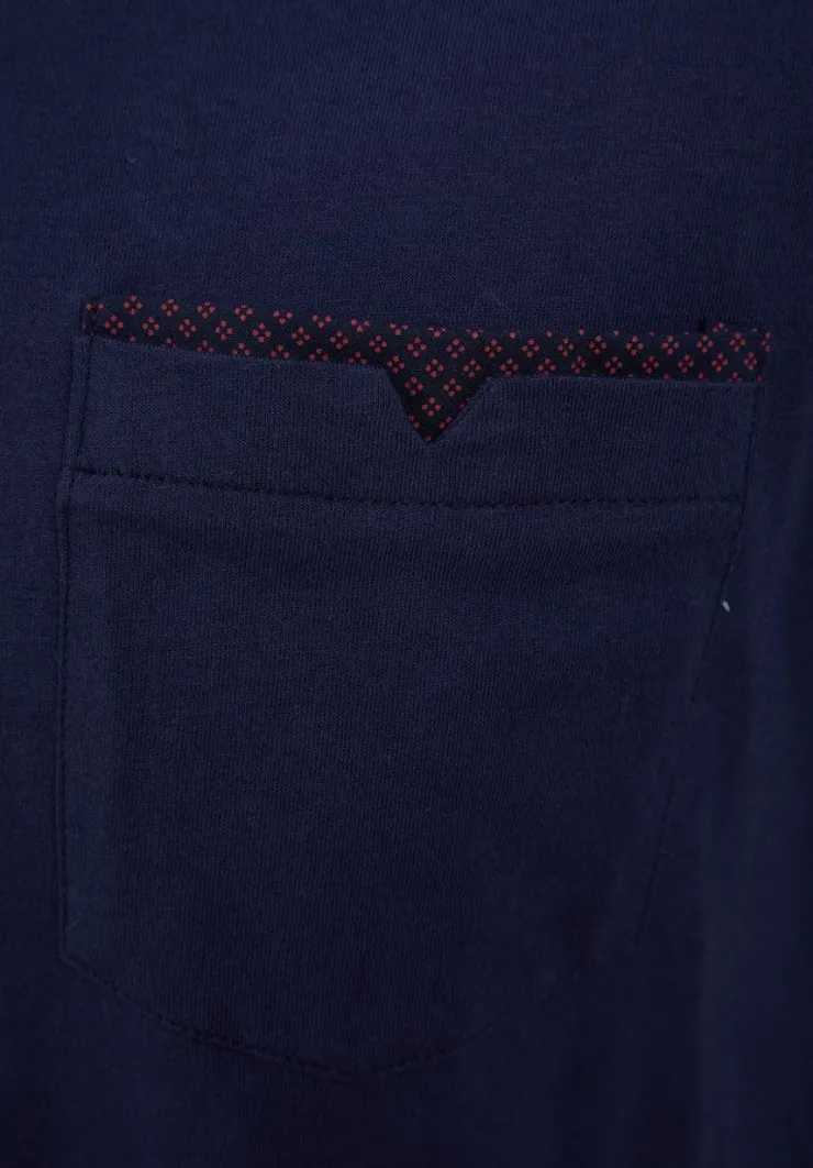 Diamond Geo Print Jersey Top & Woven Trouser Pyjama Set WR88832