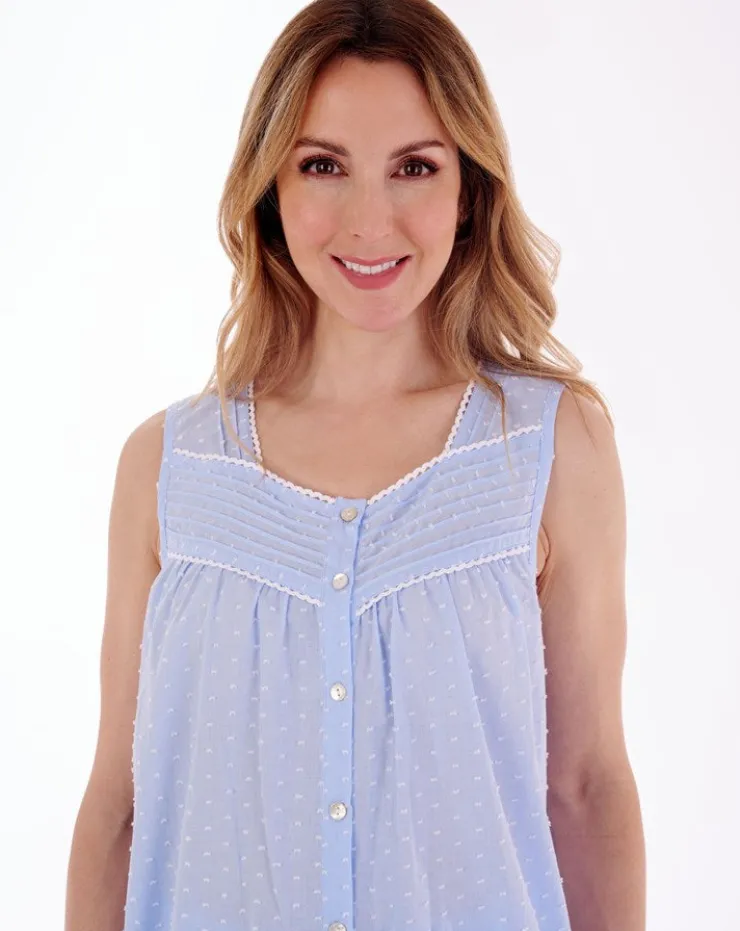 Dobby Dot Button Through Woven Pyjama PJ77233