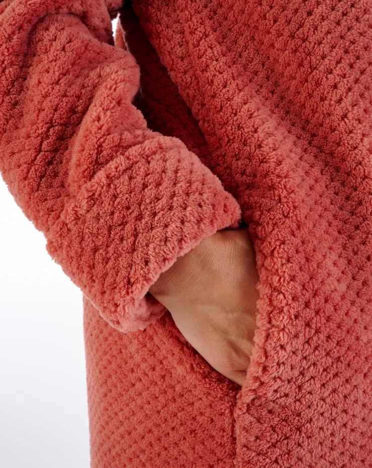 Luxury Waffle Fleece 46" Zip Through Housecoat HC4326