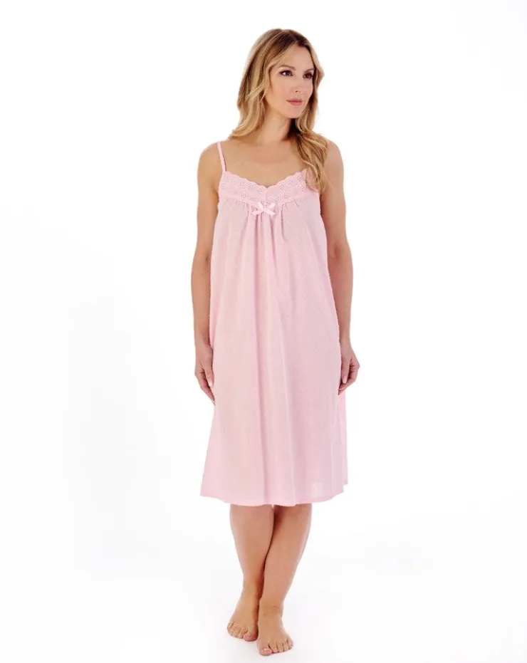 Dobby Dot 40" Woven Nightdress ND01230