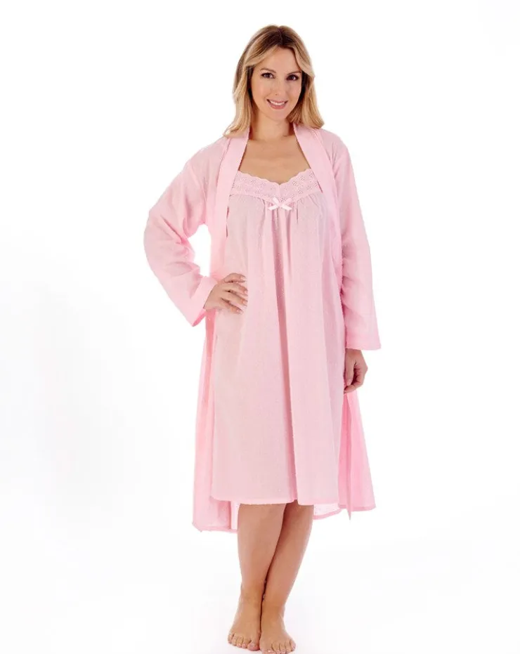 Dobby Dot 40" Woven Nightdress ND01230