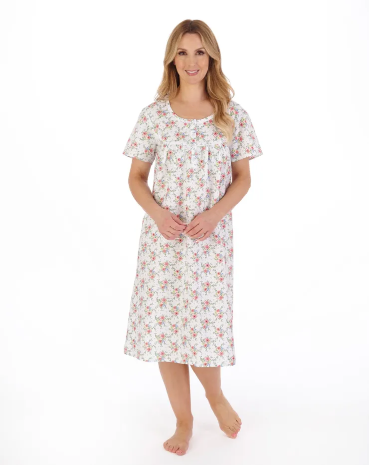 Ditsy Floral Print 42" Woven Nightdress ND05227