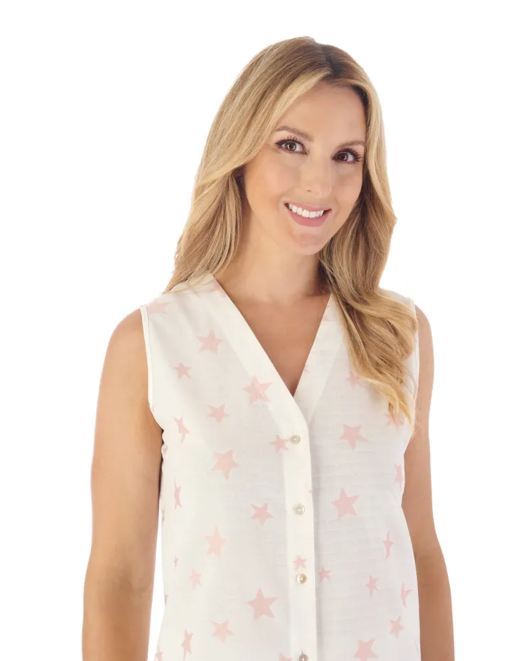 Star Print Jacquard Woven Dobby Dot Pyjama Set PJ03248