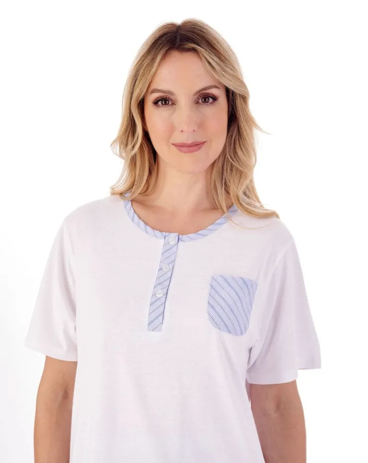 Classic Stripe Seersucker Woven Pyjama Set PJ01224