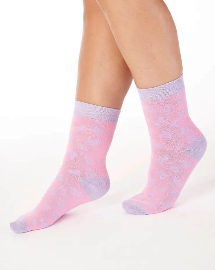 Butterfly Leisure Sock (2 Pair Pack) LS186
