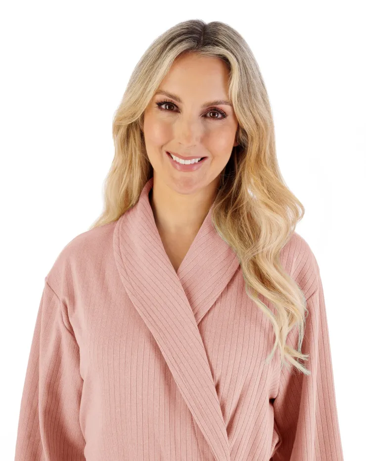 Rib Pattern 42" Shawl Collar Wrap HC07307