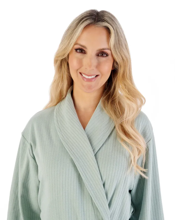 Rib Pattern 42" Shawl Collar Wrap HC07307