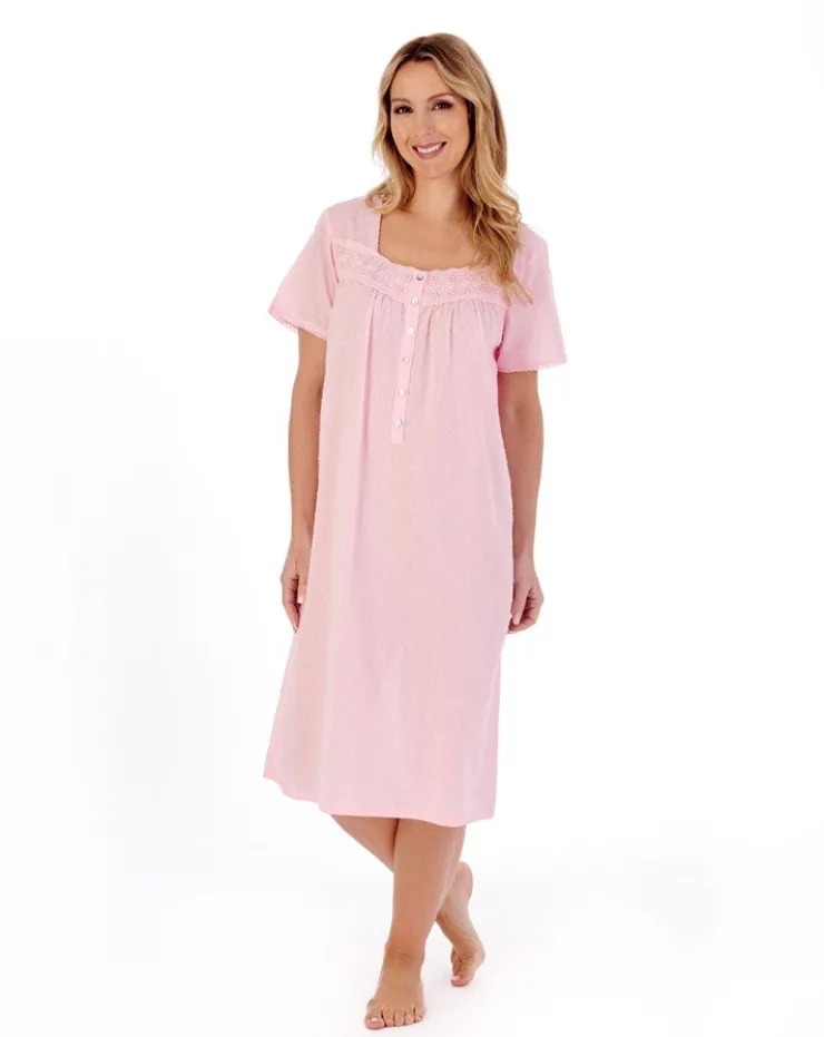 Dobby Dot 42" Woven Nightdress ND01232