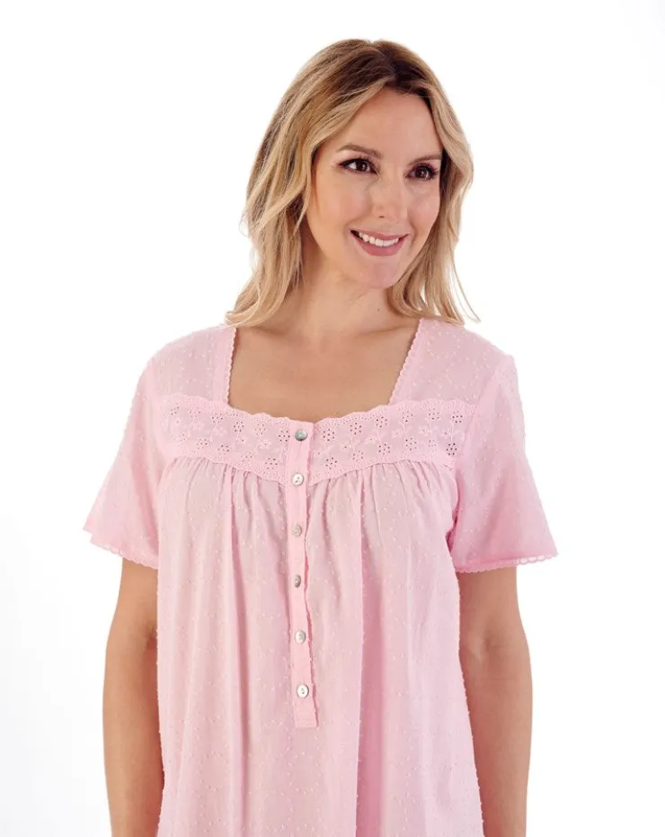 Dobby Dot 42" Woven Nightdress ND01232