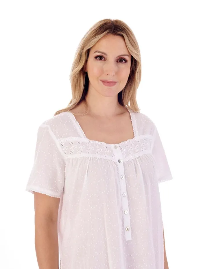 Dobby Dot 42" Woven Nightdress ND01232