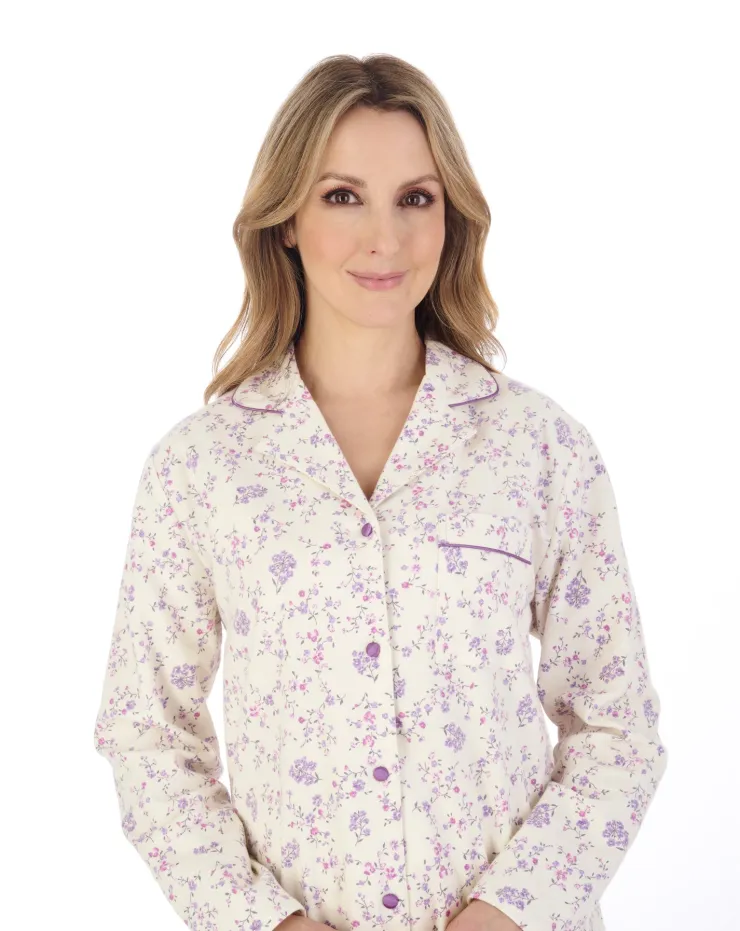 Floral Printed Luxury Flannel Woven Pyjama PJ04213