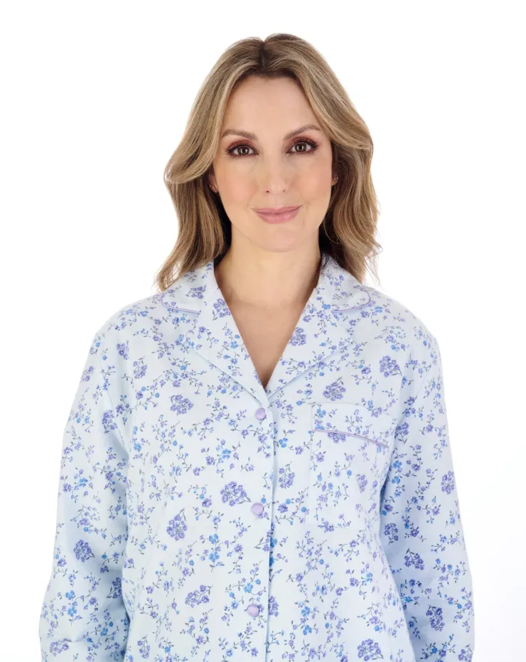 Floral Printed Luxury Flannel Woven Pyjama PJ04213