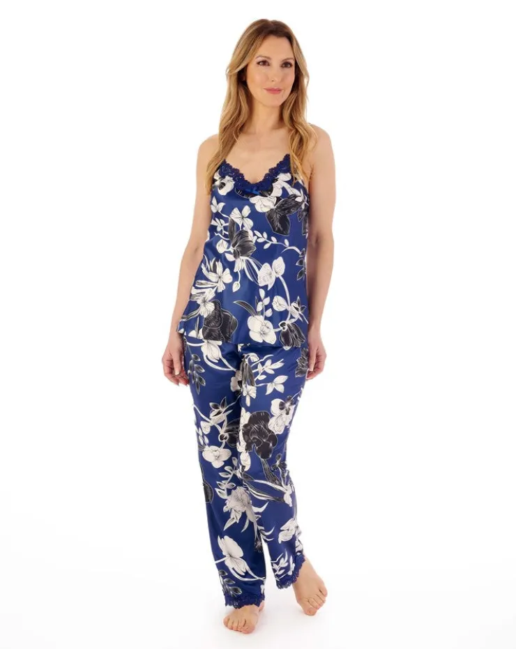 Floral Satin Cami & Trouser Set GL02722