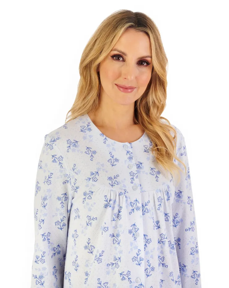 Floral Print Jacquard Jersey Pyjama PJ06109