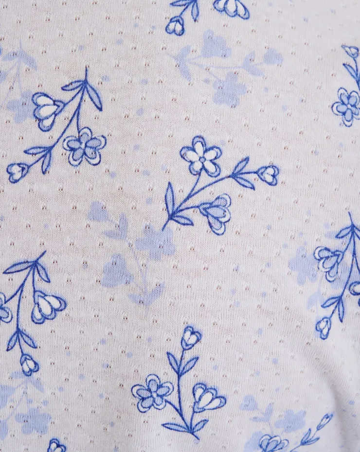 Floral Print Jacquard Jersey Pyjama PJ06109