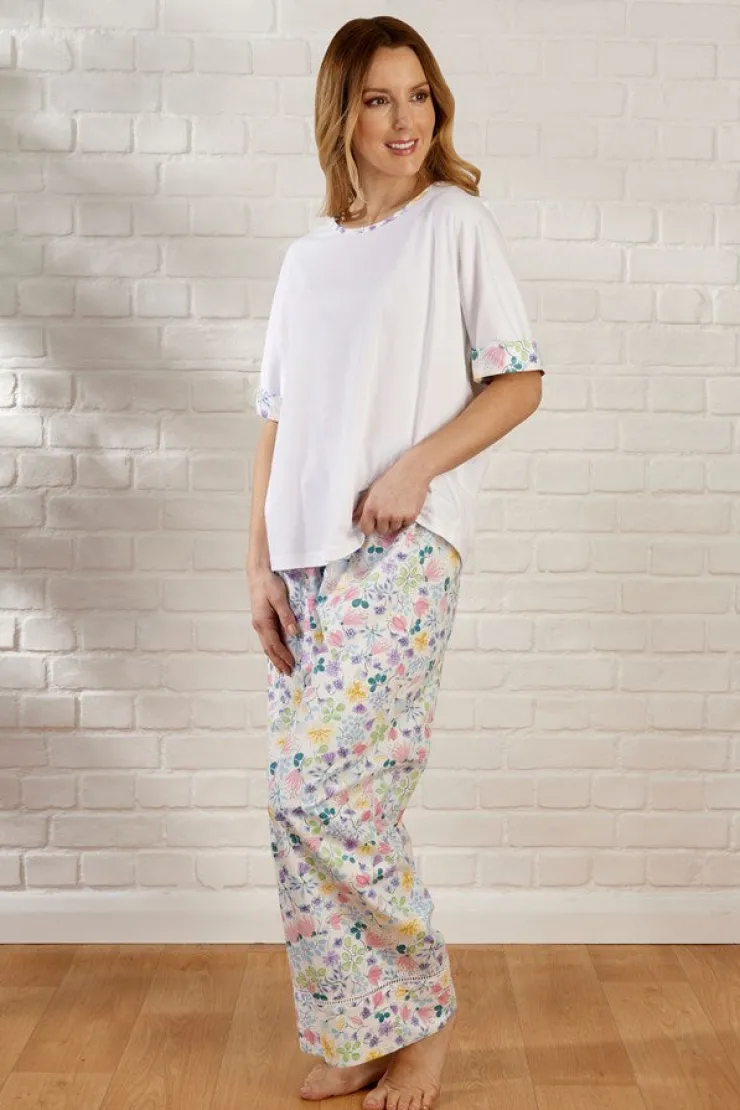 Multi Coloured Floral Tailored Woven Pyjama PJ55263