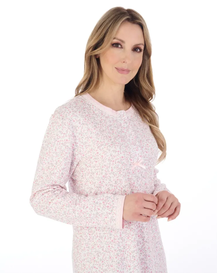 Floral Print 45" Interlock Jersey Nightdress ND04126