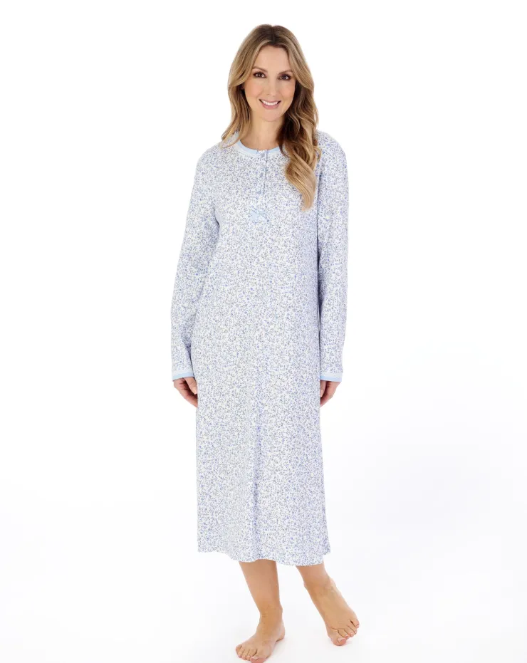 Floral Print 45" Interlock Jersey Nightdress ND04126
