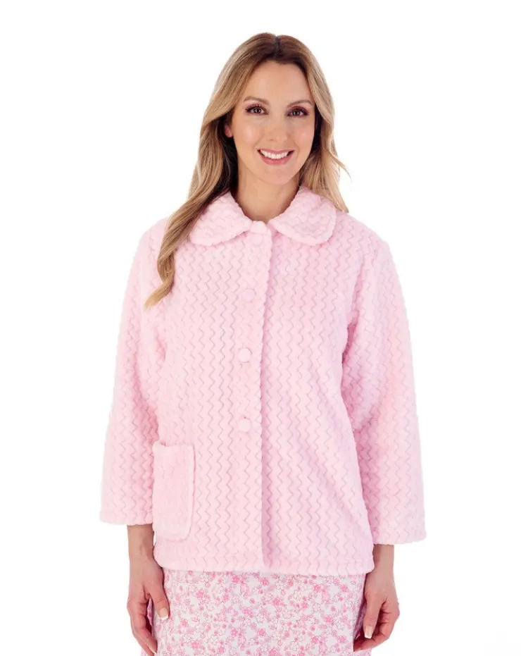 Zig-Zag Pattern Fleece 25" Bedjacket BJ02315