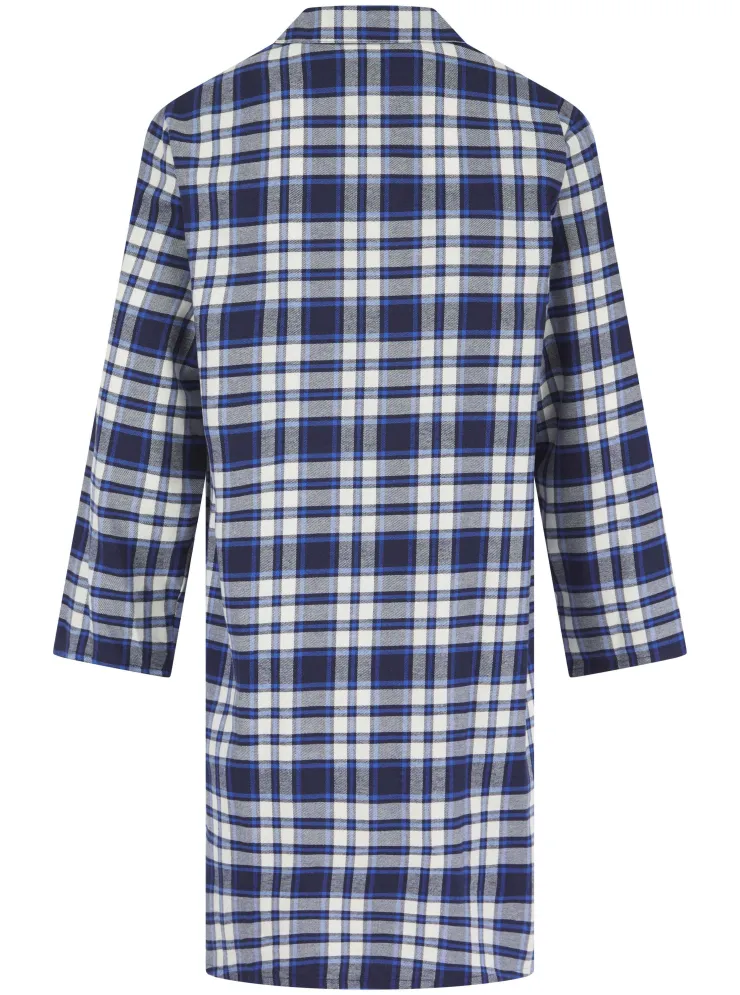 Brushed Check Print 42" Woven Nightshirt WR04810