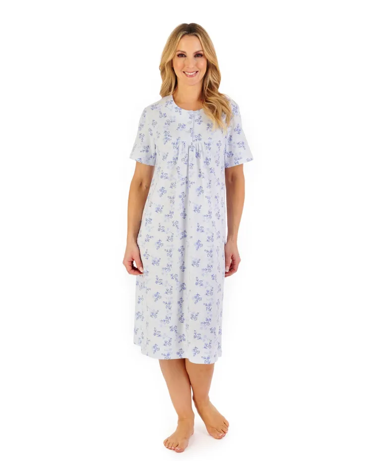 Floral Print 42" Jacquard Jersey Nightdress ND06105