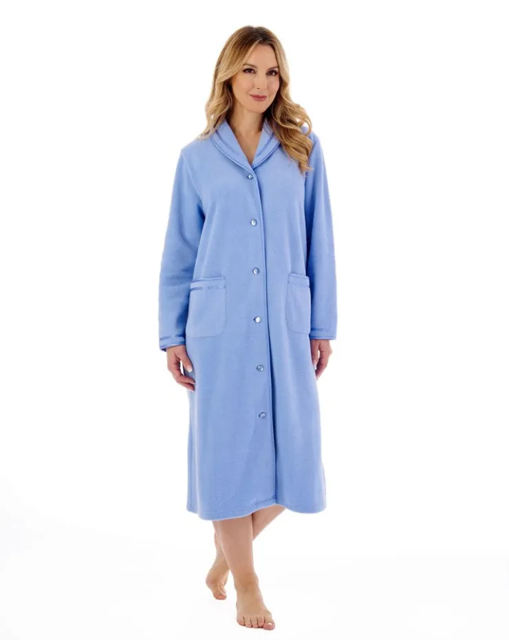 Polar Fleece 45" Button Trough Housecoat HC6321