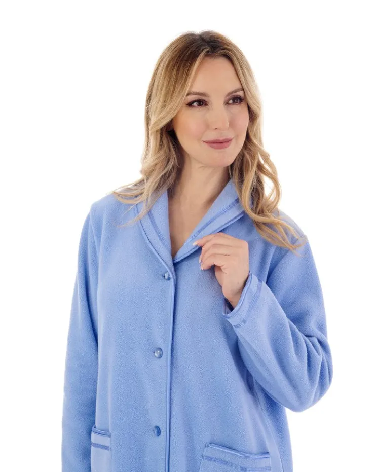 Polar Fleece 45" Button Trough Housecoat HC6321