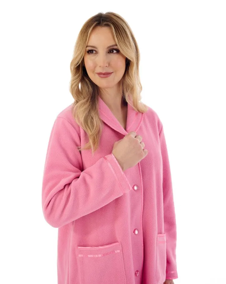 Polar Fleece 45" Button Trough Housecoat HC6321