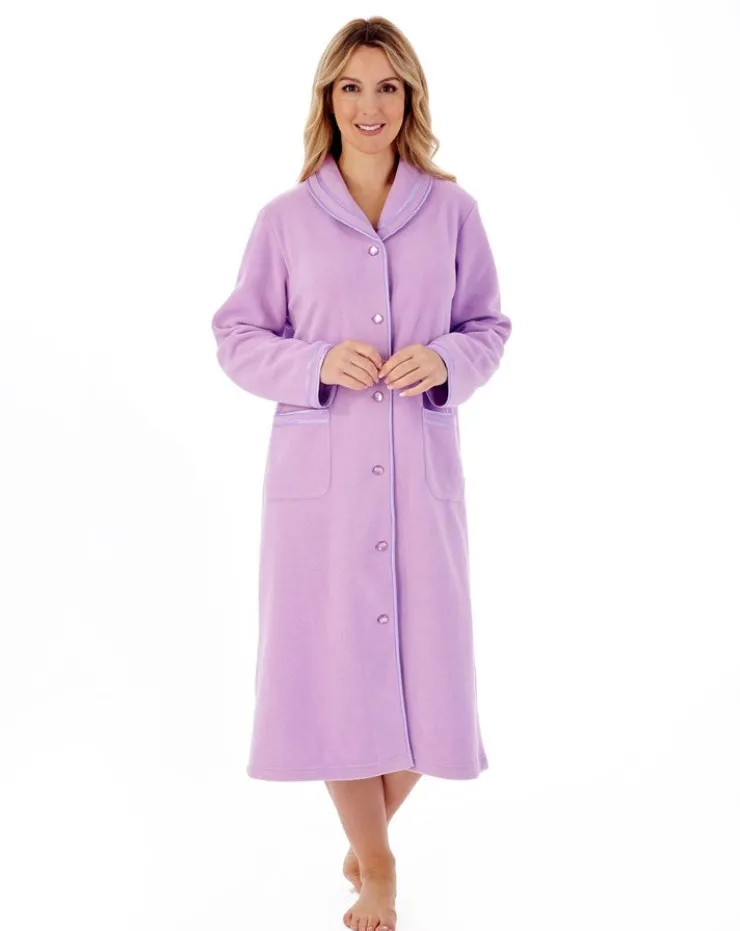 Polar Fleece 45" Button Trough Housecoat HC6321