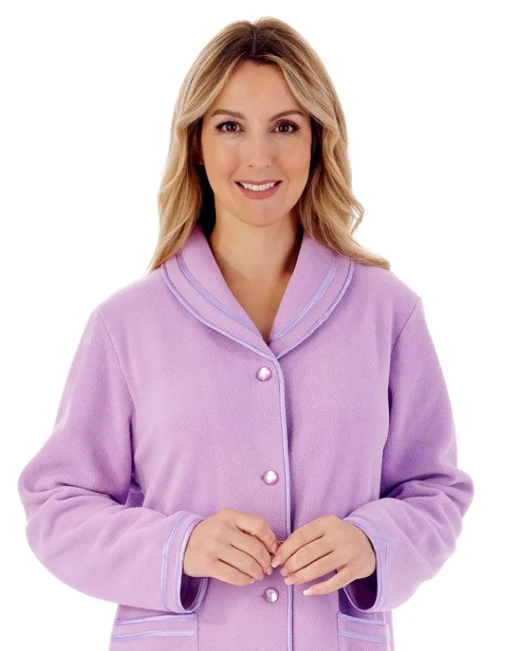 Polar Fleece 45" Button Trough Housecoat HC6321