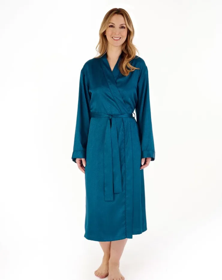 Animal Jacquard Satin 46" Kimono Wrap GL88724