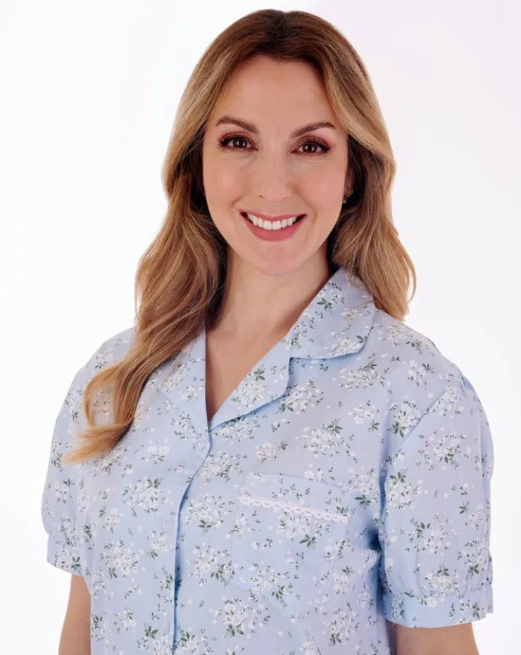 Daisy Print Tailored Woven Pyjama Set PJ77263