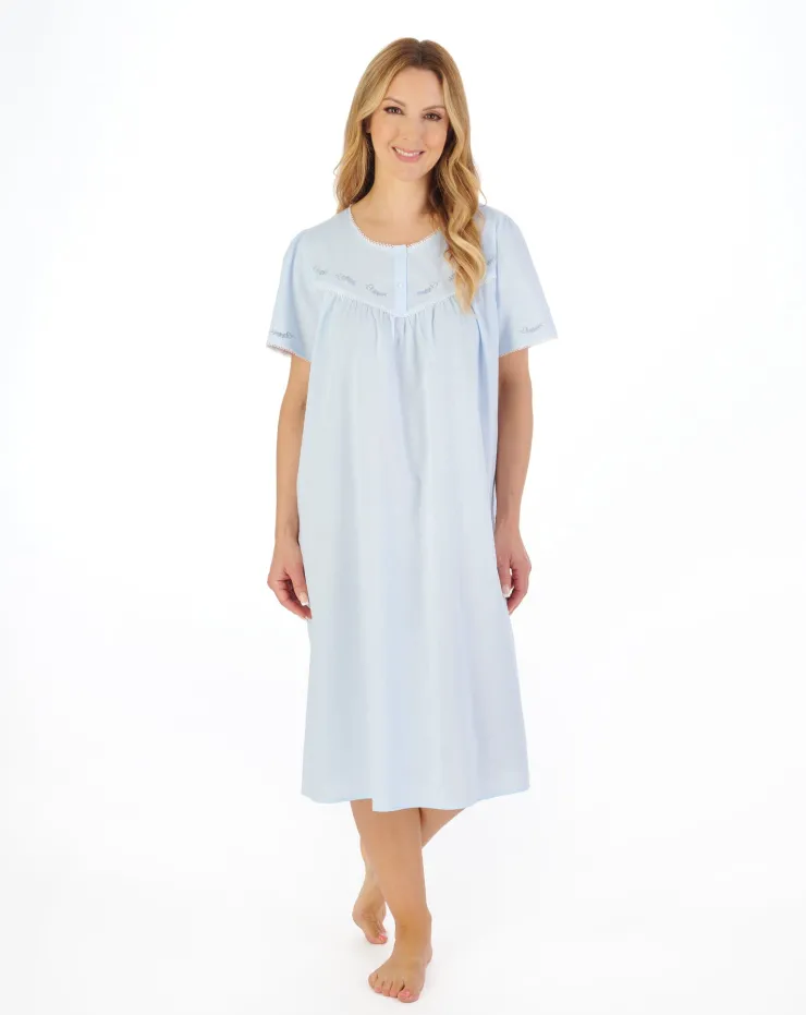 Lavender Embroidered 42" Woven Nightdress ND04253