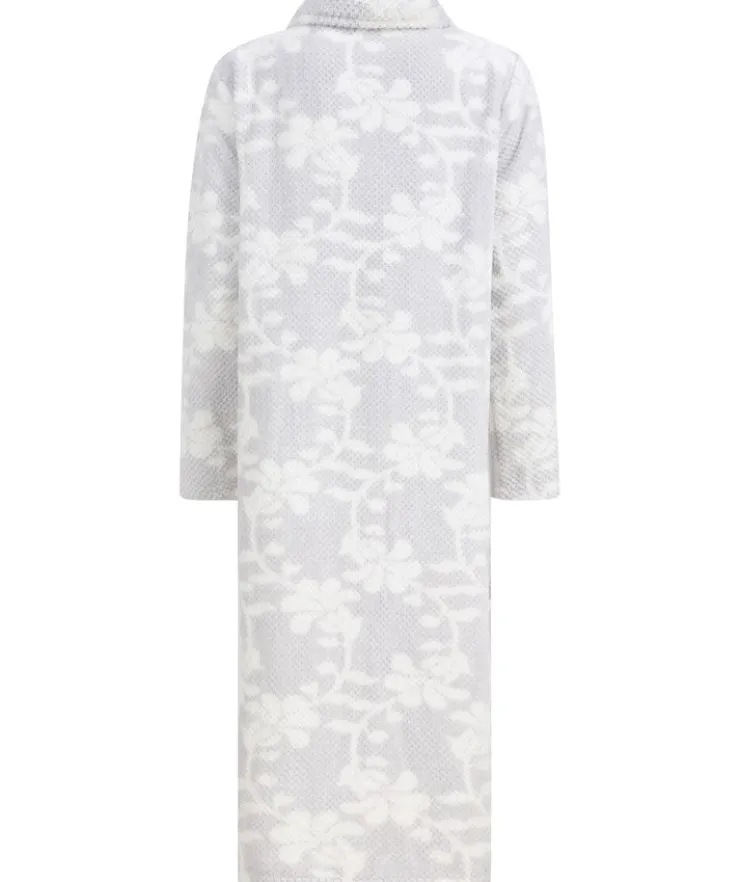 Printed Mini Waffle 46" Button Through Housecoat HC66360