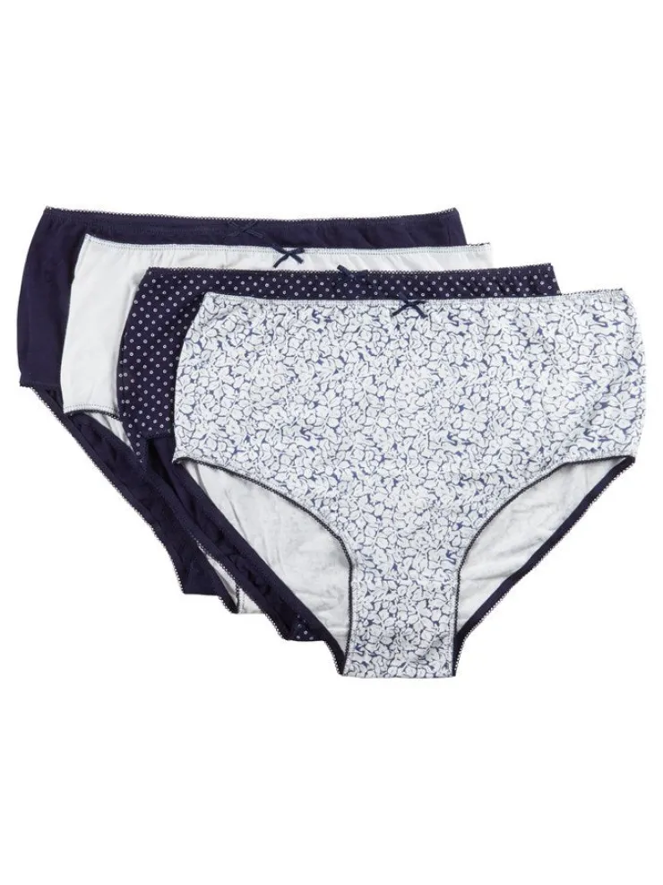 Slenders Cotton Pattern Midi Brief BF84