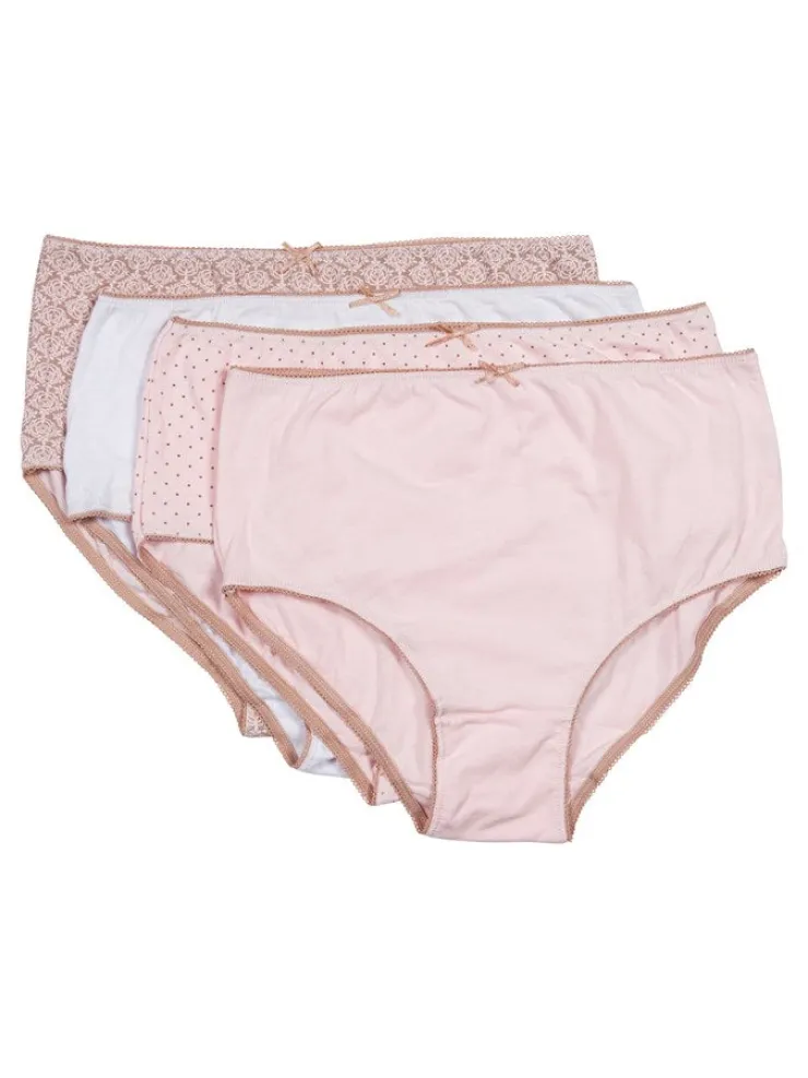 Slenders Cotton Pattern Midi Brief BF84