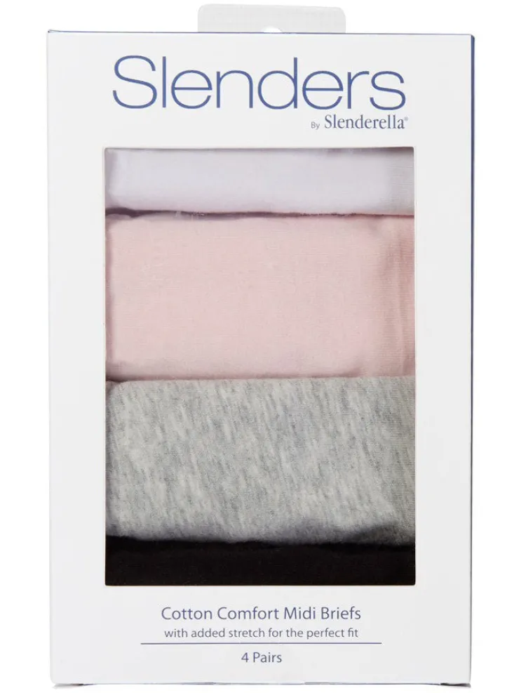 Slenders Cotton Pattern Midi Brief BF84