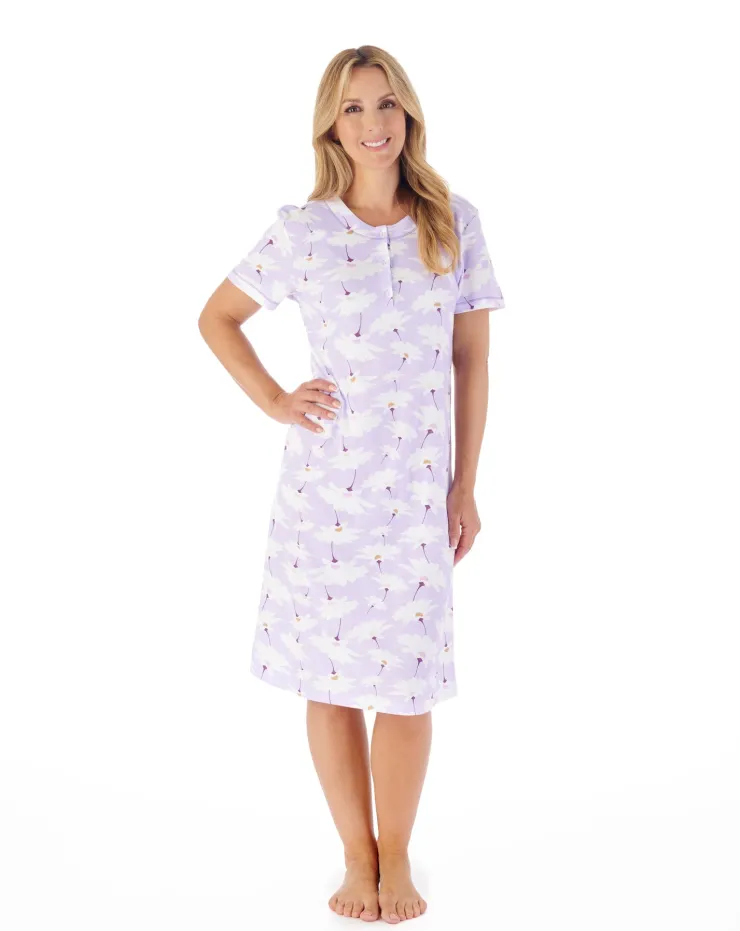 Large Floral Print 40" Jersey Nightdress ND03151