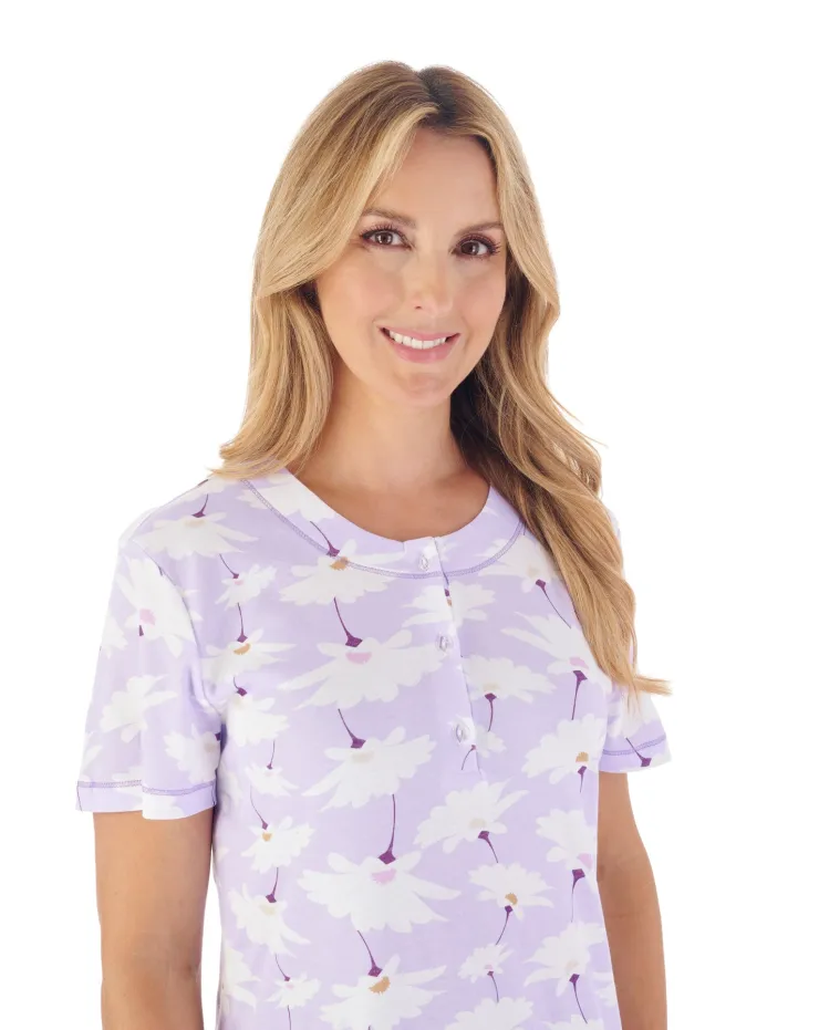 Large Floral Print 40" Jersey Nightdress ND03151