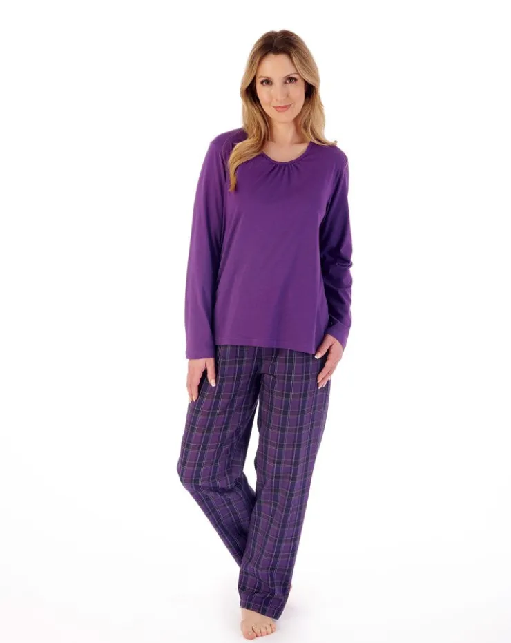 Woven Check & Jersey Pyjama Set PJ02221