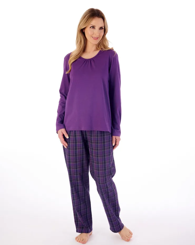 Woven Check & Jersey Pyjama Set PJ02221