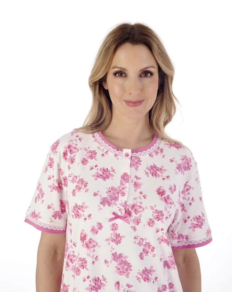 Floral Print 42" Interlock Jersey Nightdress ND02125