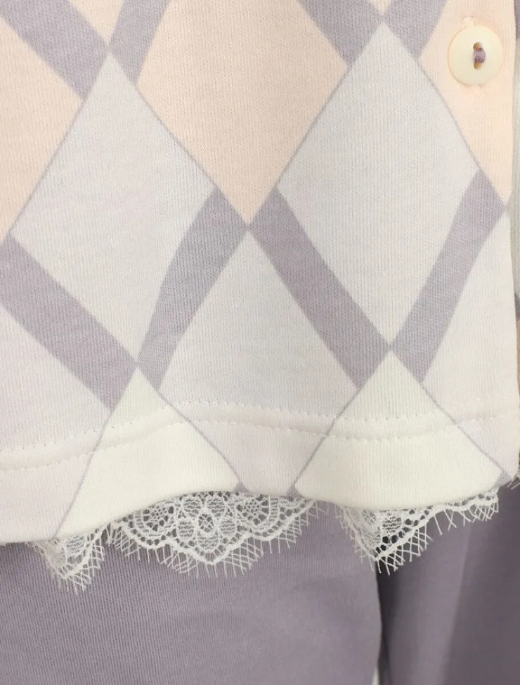 Diamond Print Jersey Pyjama PJ2151